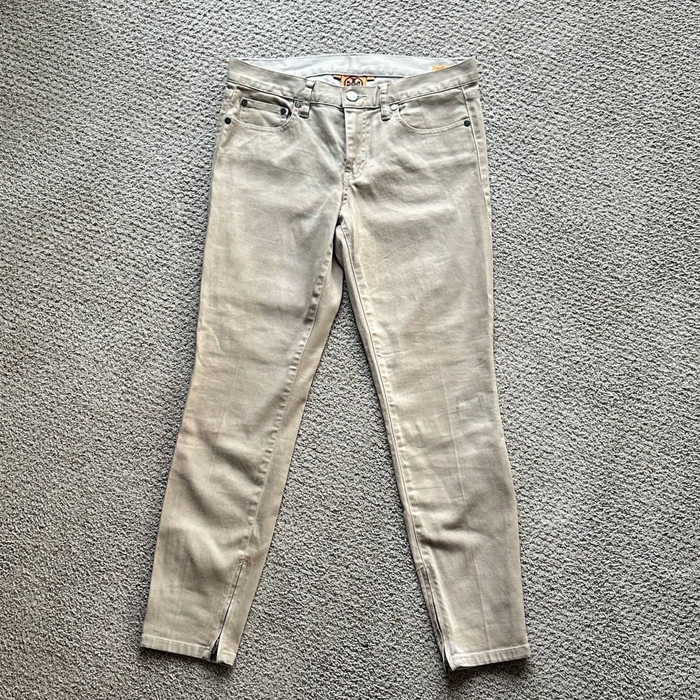 Tory Burch Izzy Zip Ankle Skinny Jeans